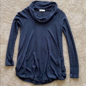 Navy blue ginger g cowl neck top